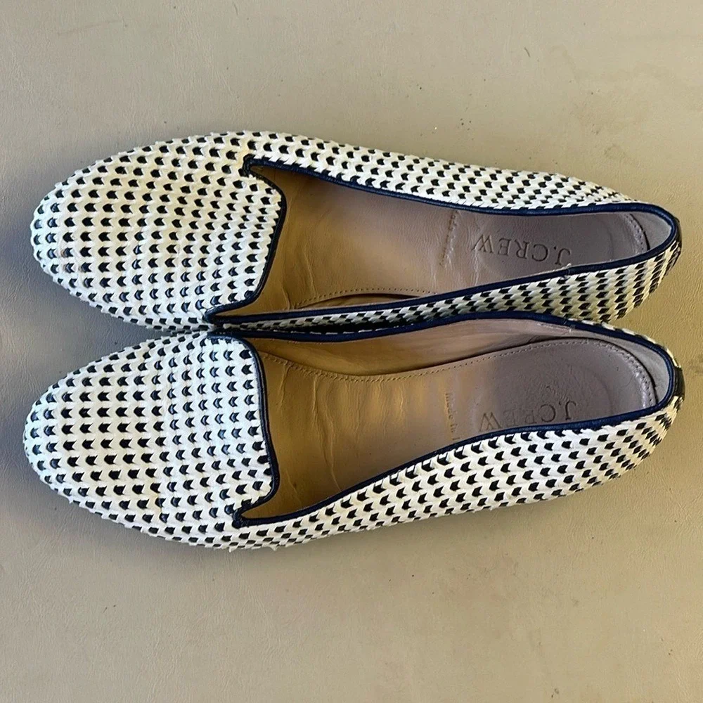 Jcrew woven leather flats sz 7 - Picture 1 of 4